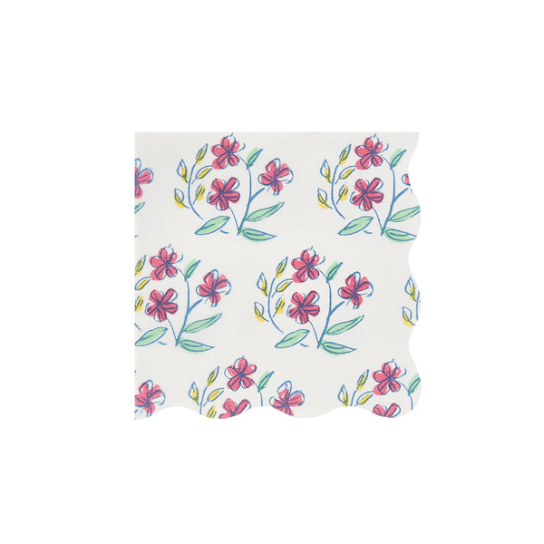 Our paper napkins, in a versatile small size, feature colourful floral designs based on Indian block prints, ideal for chic celebrations. Image5