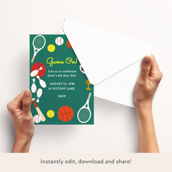 Sport Einladung herunterladen und drucken