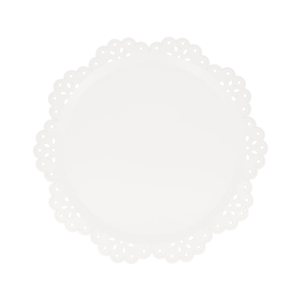 Our paper side plates have a pretty lace design, with embossed details, ideal as baby shower plates.