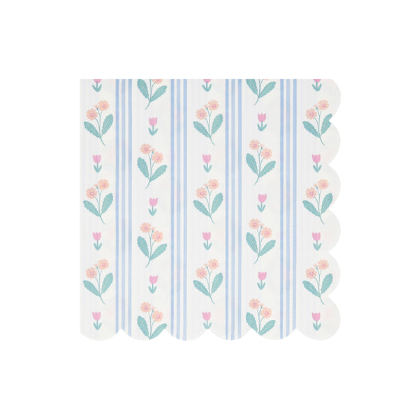 Our large paper napkins feature pretty floral designs reminiscent of vintage fabrics, ideal as bridal shower napkins. Image6