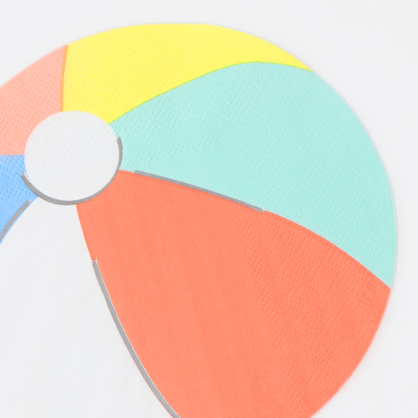 Our beach ball napkins, made from high quality 3-ply paper, are ideal for pool parties, beach parties, and summer birthday parties. Image2