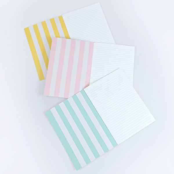 Our soft notebook set of three have pretty floral Liberty print design cover, and lined pages, ideal for jotting down notes and for gifting. Image3