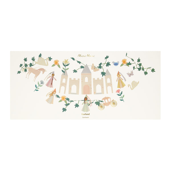 Make your princess party look amazing with our party garland featuring a magical fairy tale design. Image3