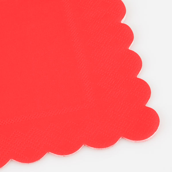 Our red napkins are perfect as cocktail napkins or for a Christmas party. Image2