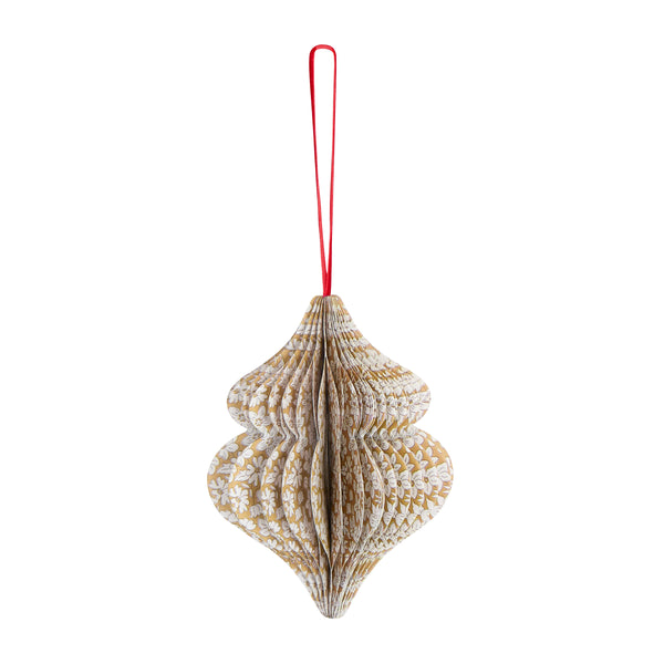 Our Christmas tree decorations, in elegant ornamental shapes, have honeycomb details and beautiful Liberty print designs in festive colours. Image6