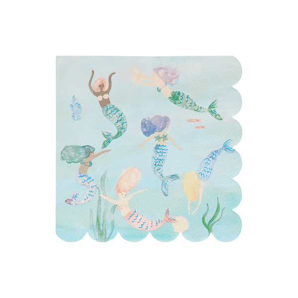 Mermaids Swimming Napkins Image4