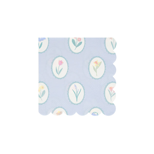 Our small napkins have floral designs in pretty pastels, perfect as garden party napkins. Image5