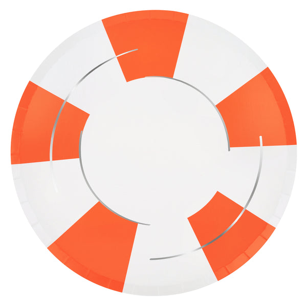 Our paper plates feature a vibrant rubber ring design, ideal to give a summery vibe to a pool party or beach party. Image4