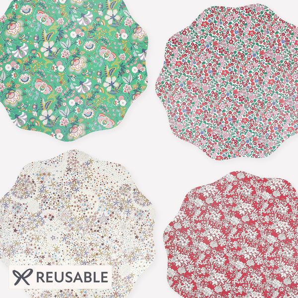 Use our luxury placemats, made from laminated wood with festive Liberty prints, for all your Christmas meals and parties. Image1