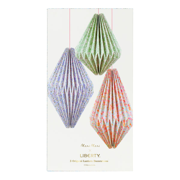 Our Liberty lantern decorations come in three shapes and sizes, each with a Liberty floral print design in blue, pink or green. Image7