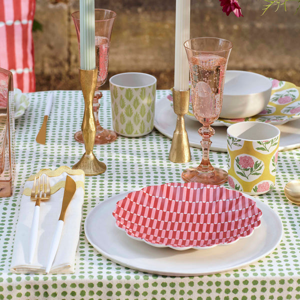 Our melamine cups are perfect for any party, and feature Molly Mahon block print designs. Image3