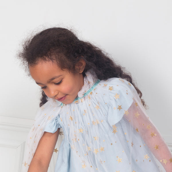 White Tulle Star Cape Image3