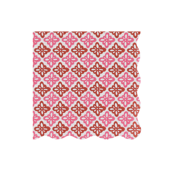 Our Christmas paper napkins, in a large size, feature Molly Mahon block print designs in seasonal colours with wavy edges for a stylish look. Image7