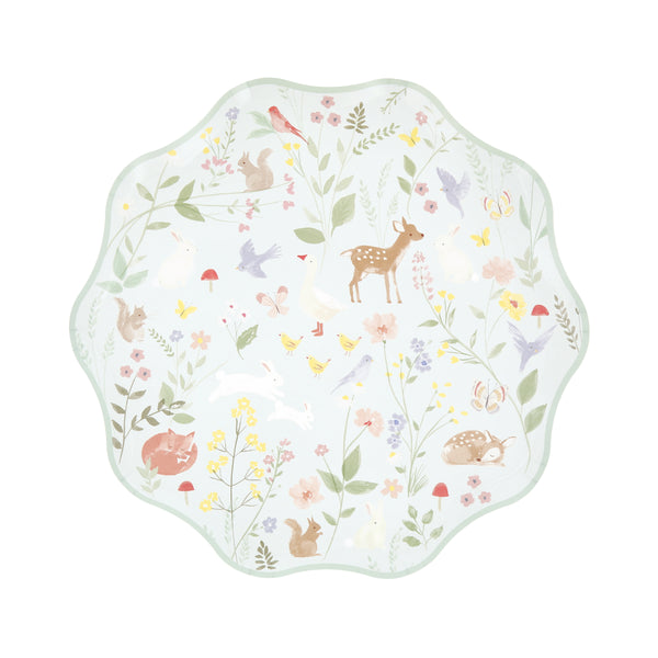 Our side plates, made from high quality paper, feature a floral and baby animal design in soft colours, ideal as baby shower plates. Image6