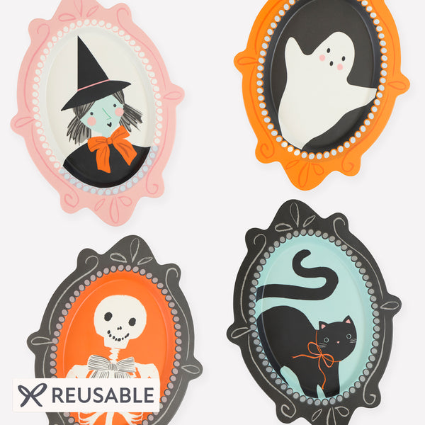 Halloween Portrait Reusable Plates Image1