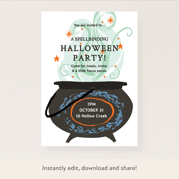 Cauldron Download & Print Invitation Image1