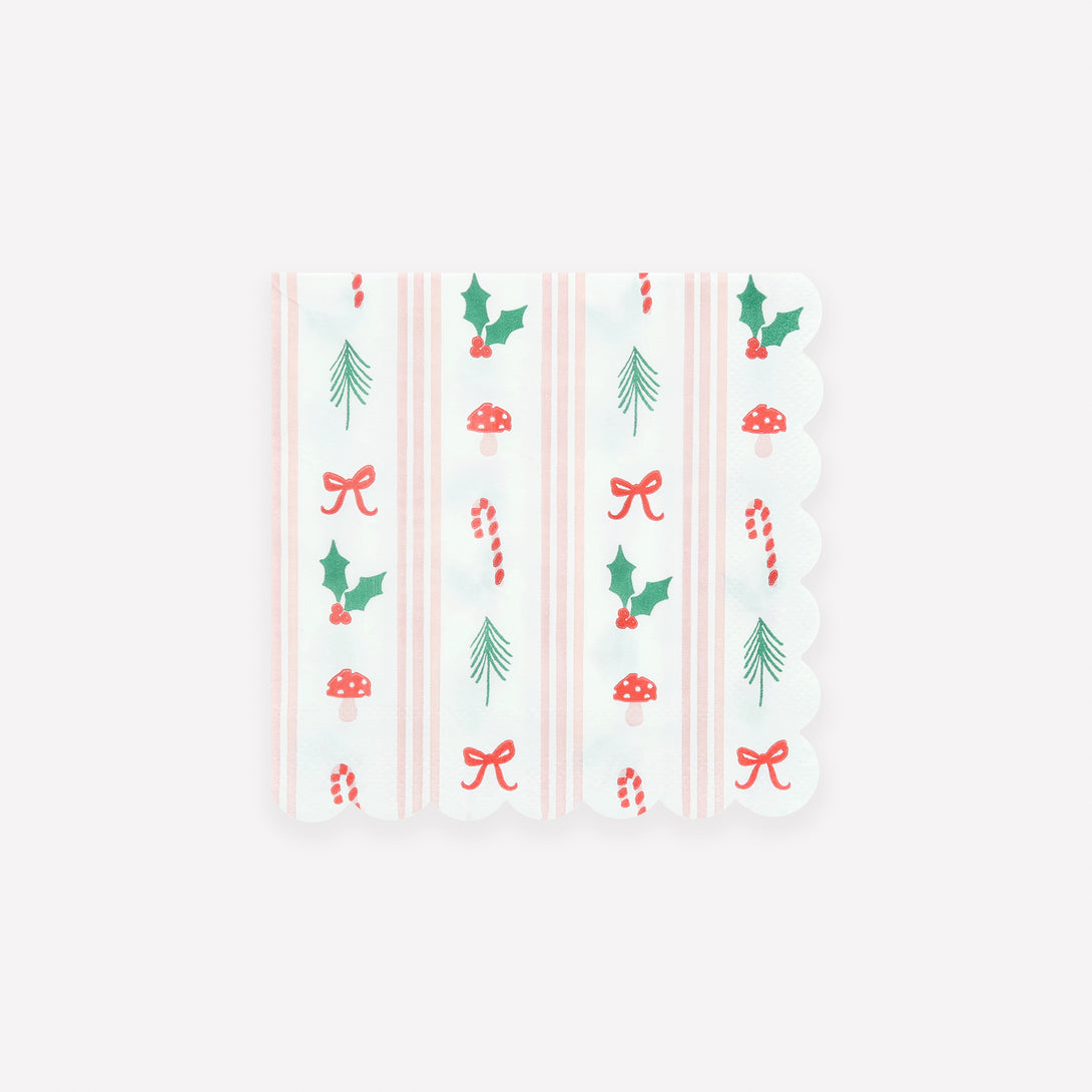 Our Christmas paper napkins, in a small size, are ideal for cocktail parties and festive meals. Image1