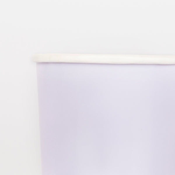 Our paper cups, in a light purple colour, are perfect for a purple party. Image3