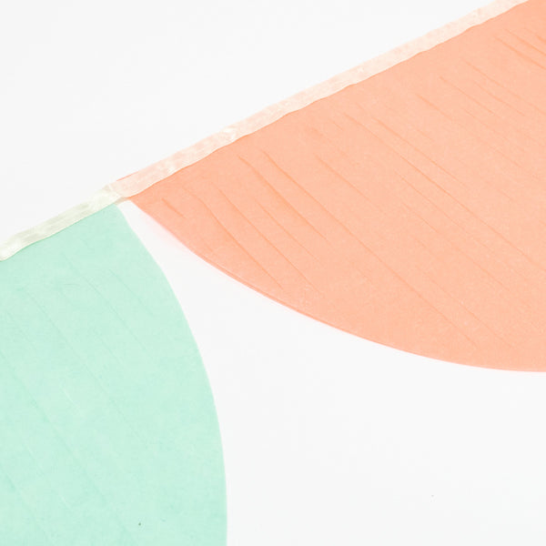Rainbow Tissue Paper Scallop Garland Set Image2