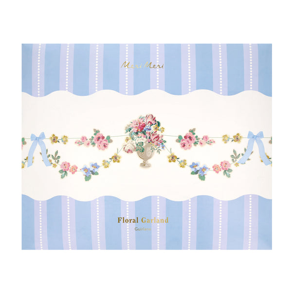 Our paper garland, with 2 strings, features a stylish rococo design in pastel colours with pretty bows, ideal for any elegant celebrations. Image4