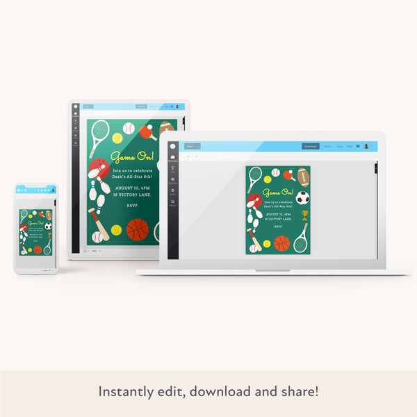 Sport Einladung herunterladen und drucken