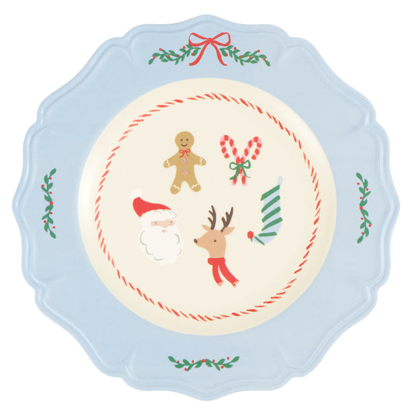 Our Christmas melamine plates, in a large plate size, feature jolly designs of traditional Christmas motifs with seasonal colours for a fun look. Image6