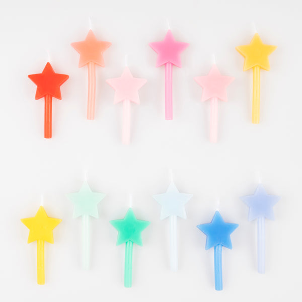 Use our mini star candles to add colour and fun to cakes and cupcakes, idea for birthday cakes, baby showers and award celebrations. Image5