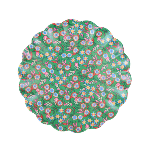 Our small Christmas melamine plates feature 8 Liberty floral print designs in red and green tones for a stylish look, year after year. Image4