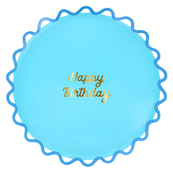 Our dinner plates are made especially as birthday party plates, with bright colours and a Happy Birthday message in shiny gold foil. Image9