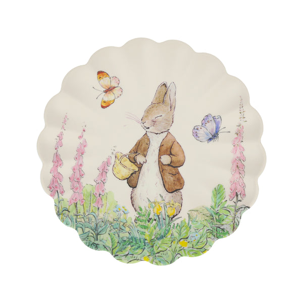 Our small melamine plates for kids feature Peter Rabbit and all his friends, perfect as picnic plates. Image1