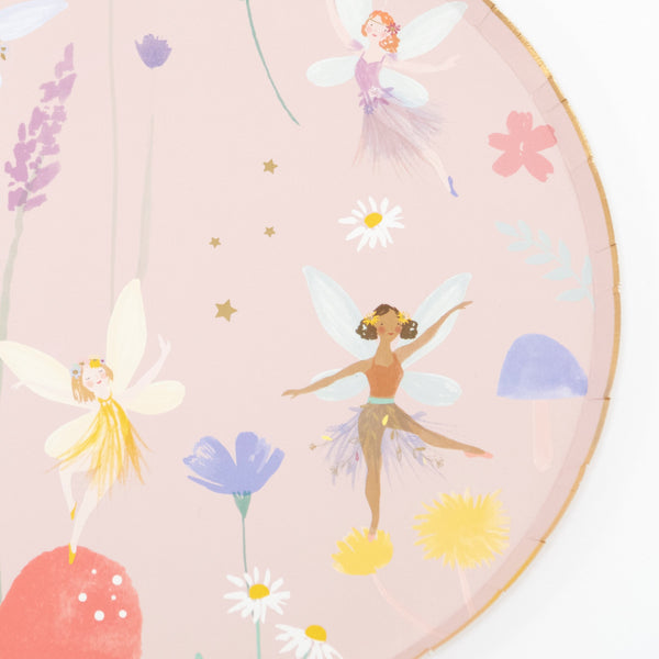 Our fairy birthday party collection includes a beautiful fairy party decoration and fairy themed tableware.  Image6
