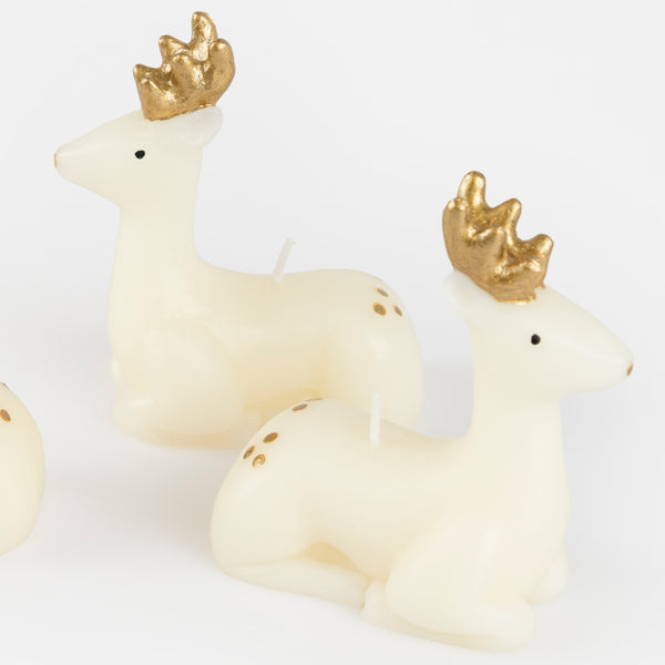 Our reindeer candles, with hand-painted gold details, make a great Christmas host gift. Image4