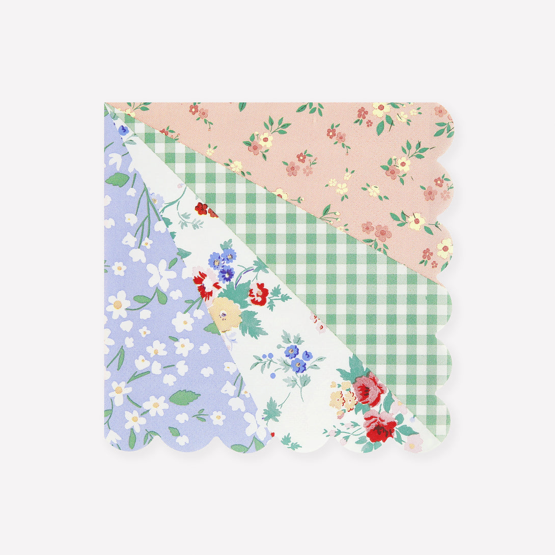 Patchwork-Servietten groß (x 16)