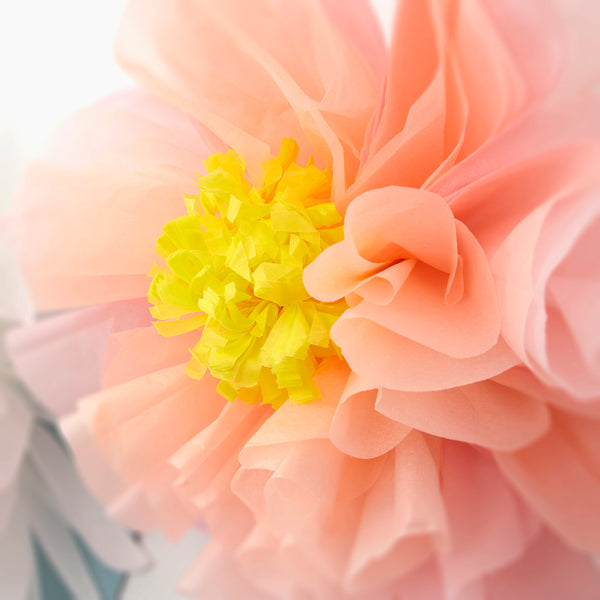 Our reusable flower garland is crafted from colourful tissue paper decorations. Image3