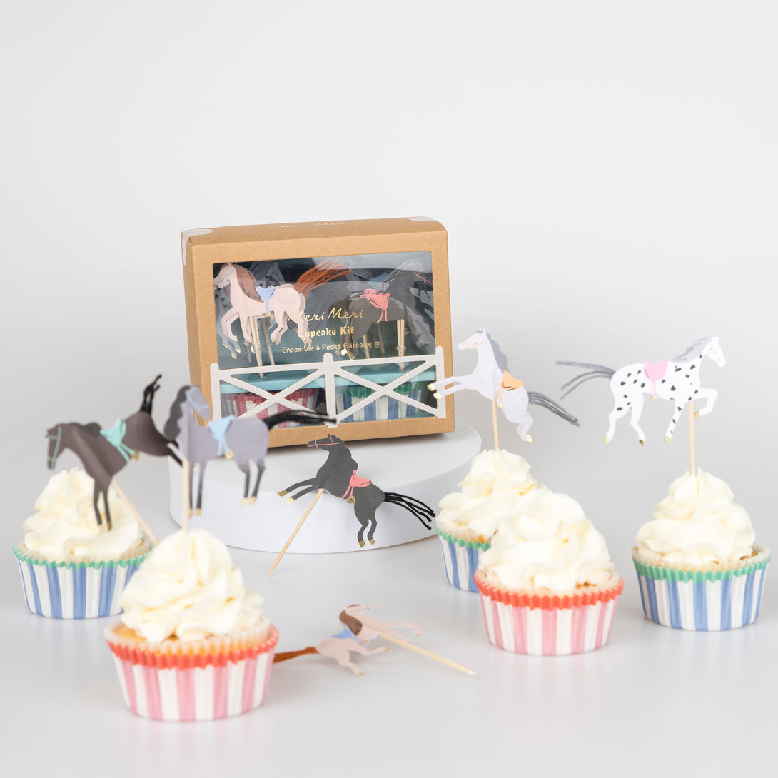 Our horse cupcake kit is perfect for kids who love horses.