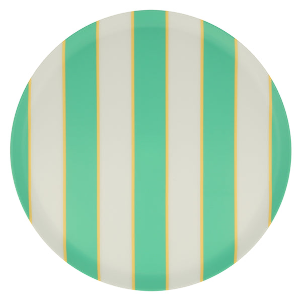 Our recycled plastic plates, with coloured stripes, are reusable for party after party. Image8