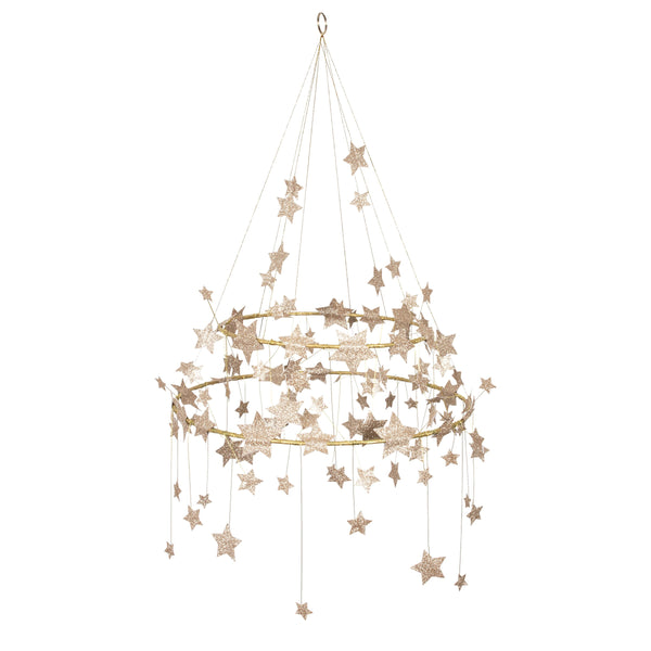 Gold Sparkle Star Chandelier Image1