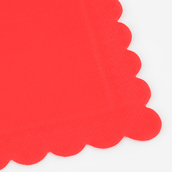 Our large paper napkins, in berry red, are ideal to add to your Christmas tableware or any special party. Image2