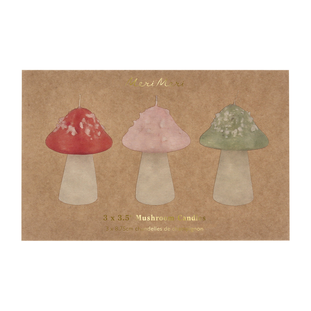 Our party candles, in the shape of 3D mushrooms, are perfect as candle decorations and as a hostess gift. Image7
