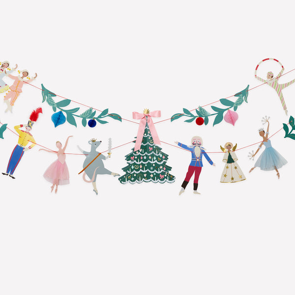 Our Christmas garland features a 3D Christmas tree and embellished characters from The Nutcracker, based on the classic NYCB production. Image1