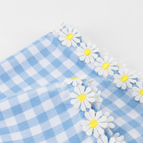 Daisy Edge Gingham Fabric Napkins Image4
