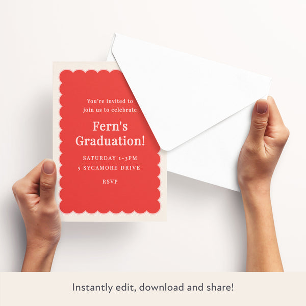 Invito rosso a smerlo da scaricare e stampare