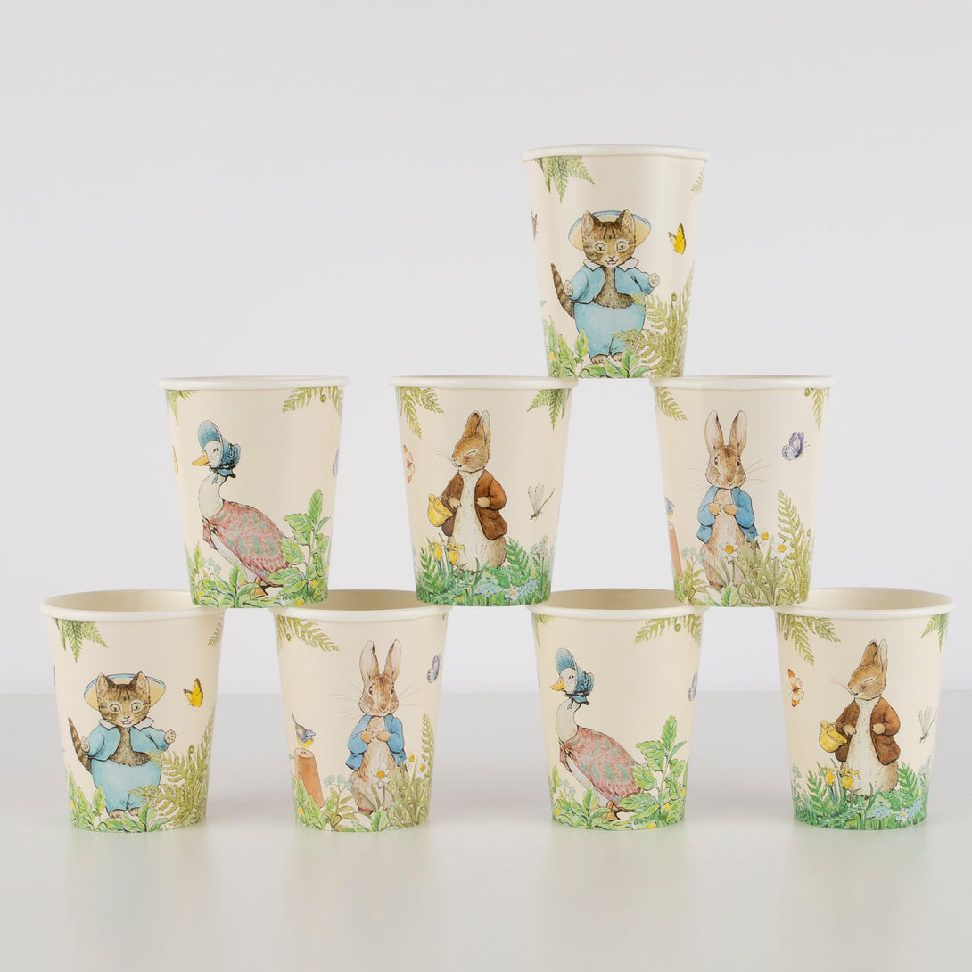 Our paper party cups are perfect for a Peter Rabbit party.