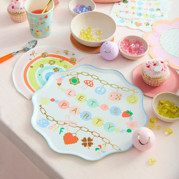 Our large napkins are made from 3-ply paper with a fun charm design, perfect for practical and decorative use. Image2