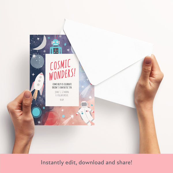 Space Download & Print Invitation Image3