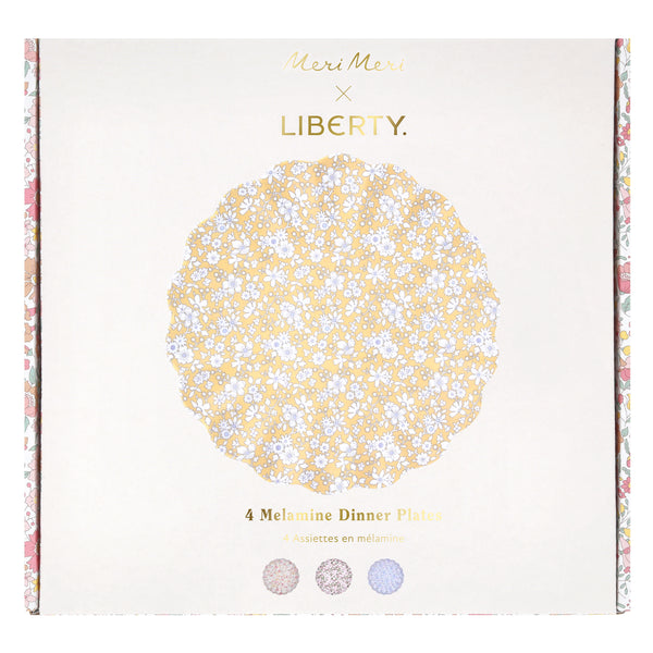 Meri Meri x Liberty Gemengde Set Herbruikbare Grote Borden (x 4)