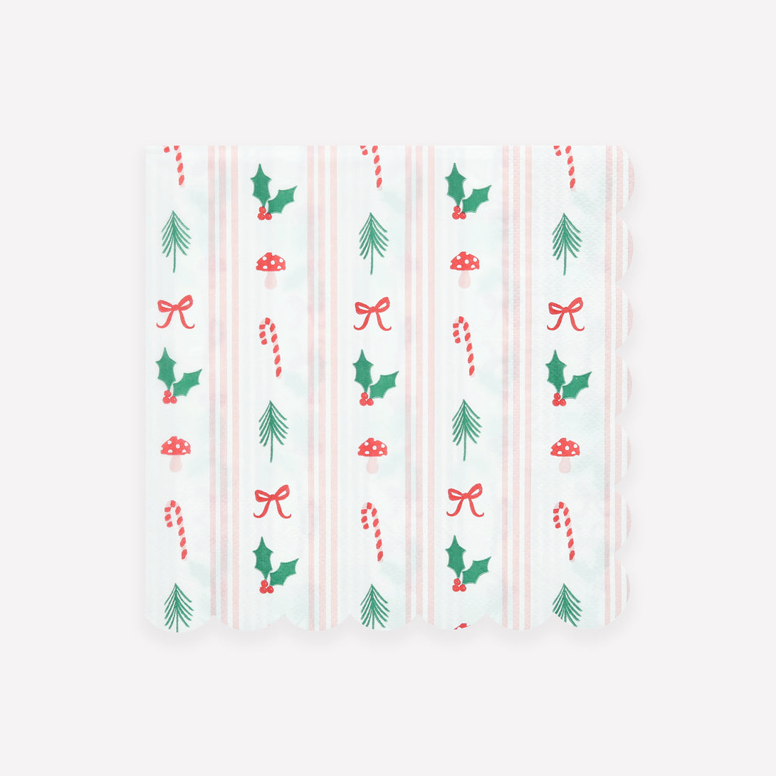Decorate your table and home with our Christmas set with paper plates, napkins, cups, place cards and 9 Christmas garlands for a joyful look. 