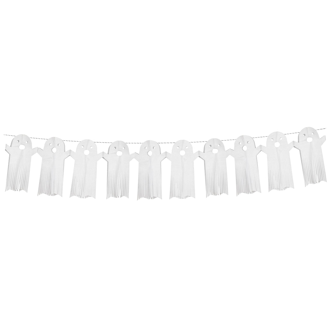 Our large ghost garland has fringed details, and is easy to hang and pack away for use year after year.