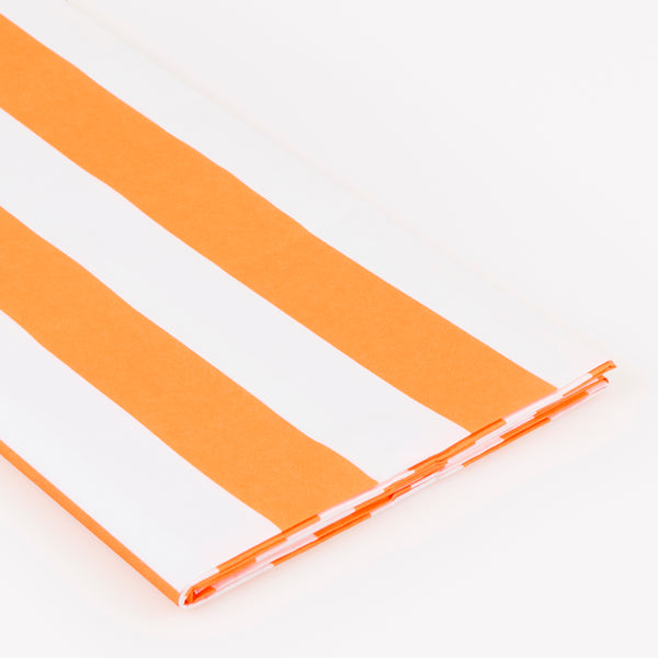 Add protection and style to your Halloween party table with a paper tablecloth with classic Halloween colours of orange and white. Image2