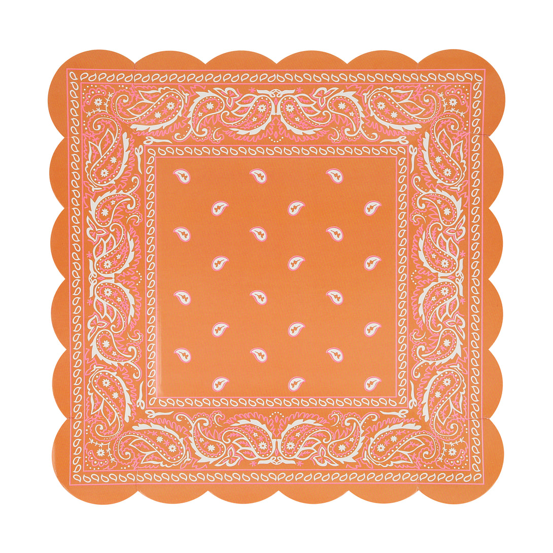 Add to your western theme party with our stunning paper plates in the shape of bandanas.